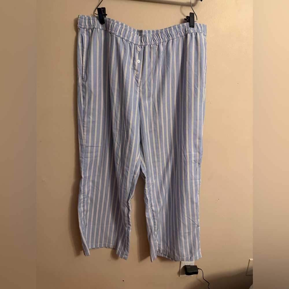 Lovesick Blue and White Striped Lounge Pants